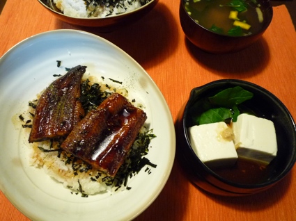 2010.12.12うな丼＆温豆腐4