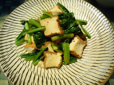 2010.10.4小松菜と厚揚げの炒め物1