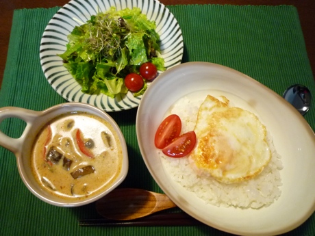 2010.6.17レッドカレー&サラダ1