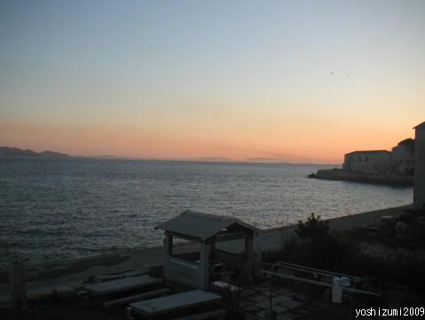 グルメ北木島の朝焼け