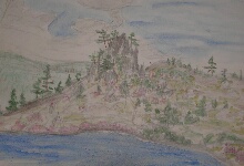 白根山周辺水彩画