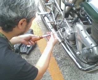 赤男爵で作業01