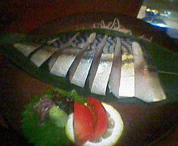 おもろ炙り〆鯖炙る前