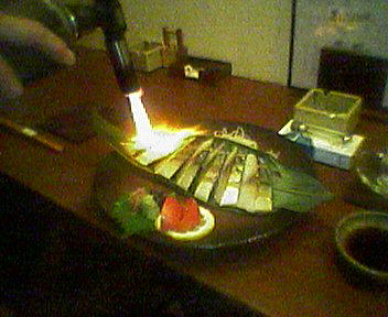 おもろ炙り〆鯖炙り中