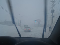 大変な冬道走行