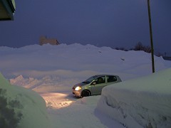 雪捨て場のものすごい雪