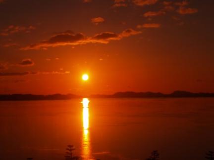 朝日の松島湾2