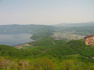 有珠山からの景色