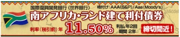 南アフリカランド債は１１．５０％