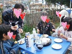 庭で焼き芋パーティ