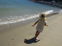 はじめての砂浜