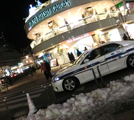 東京に残る雪・４