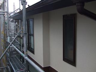 外壁上塗り　北面上