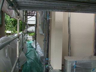 外壁中塗り　西側