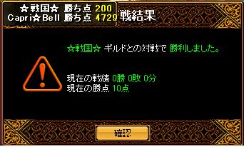 Capri　vs　戦国　GV戦結果　090804