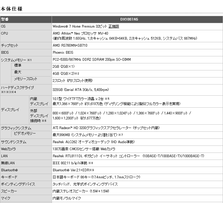 オンキョー DX1007A5B スペック