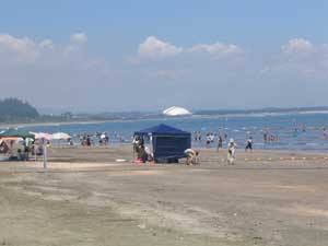 昼の青島海水浴場