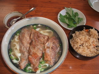 軟骨ソーキそばセット