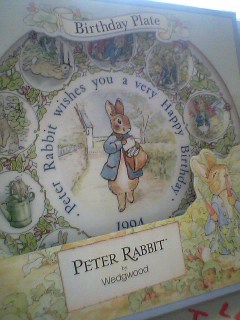 peter rabbit birthday plate