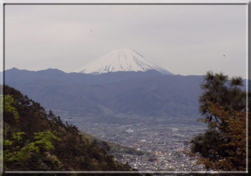 甲府盆地と富士