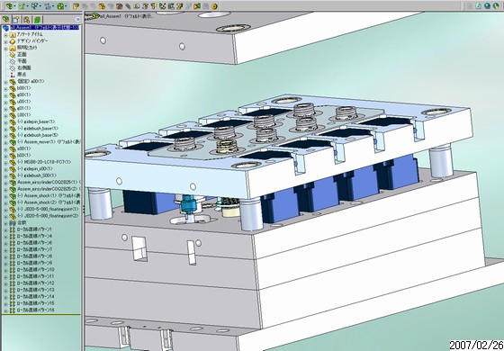 可動側金型アセンブリモデル