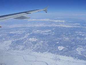 飛行機上空から