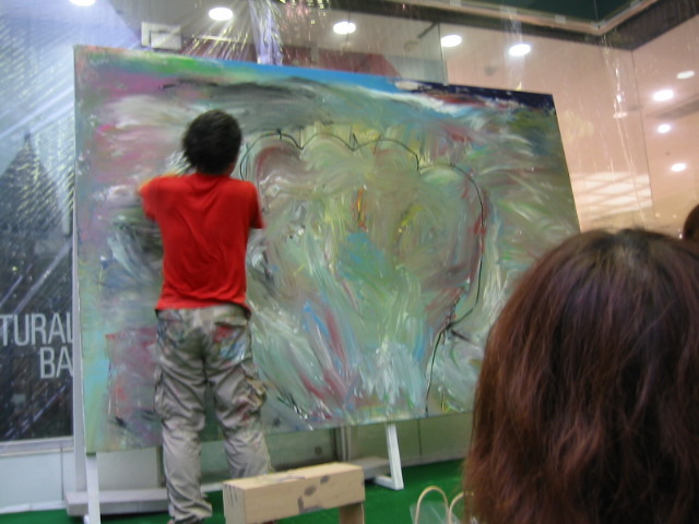 荒井良二さんのライブペインティングにGO！！ HAPPY HOURS☆のハハ道おんな道 楽天ブログ