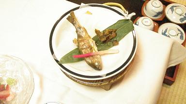下呂温泉　小川屋　部屋食　焼き魚（川魚）