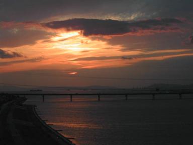 大阪湾の夕景