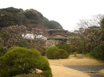 遥か先に見る母屋