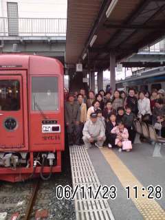 イベント列車で記念撮影