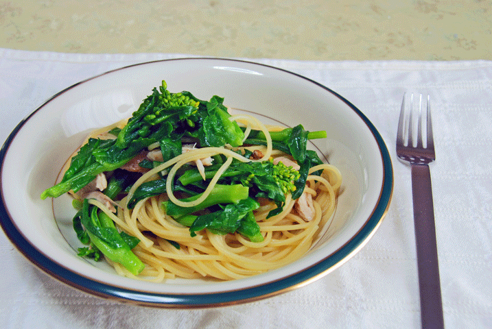 100322菜の花パスタ