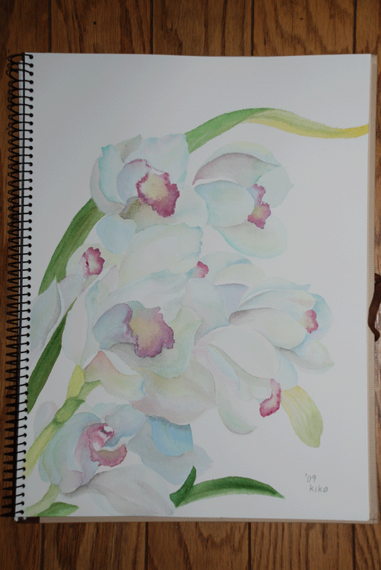 90215水彩画蘭