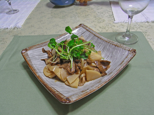 90429ハルシメジと筍ソテー