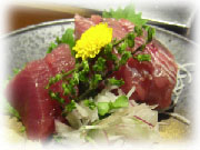 枕崎直送のカツオの刺身