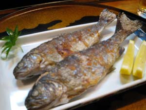 にじますの塩焼き