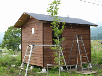 小屋屋根仕上げ090627-1