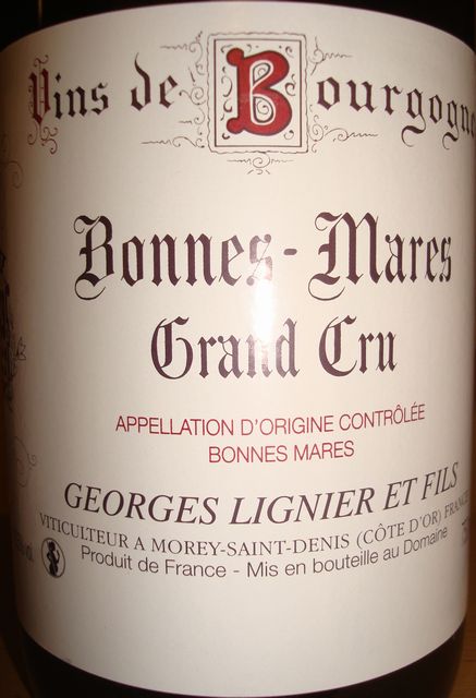 Bonnes Mares Grand Cru Georges Lignier et Fils 2001.jpg