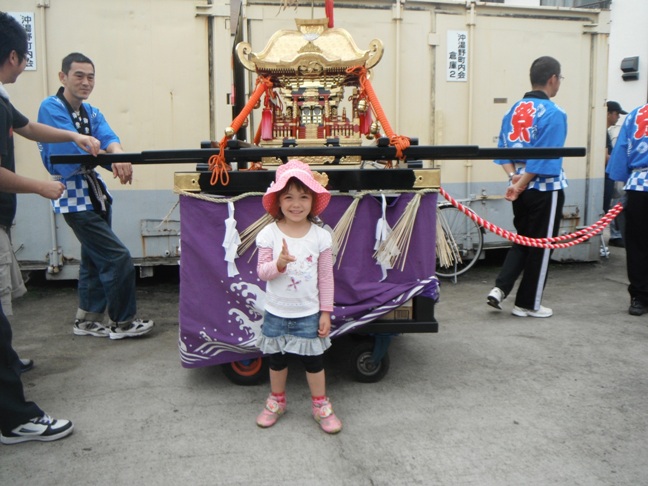 Lily with mikoshi