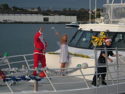 waving santa