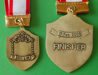 東京マラソン2007と東京マラソン2008の完走メダル裏