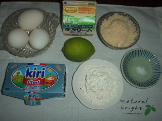 チーズケーキ材料