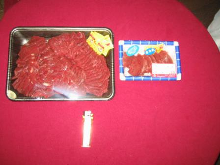 大量の馬刺し180717