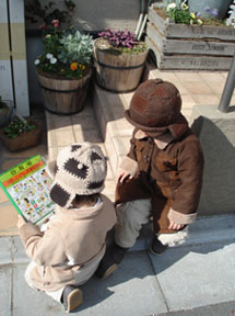 陽射しの下で。