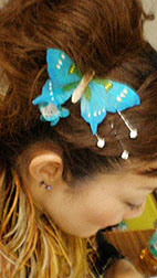 蝶の髪飾り