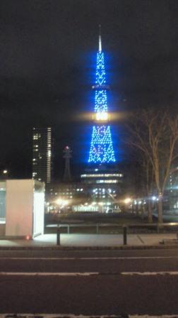 札幌テレビ塔午後9時