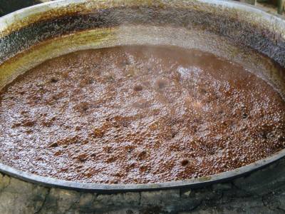 黒糖作り・煮詰め完了