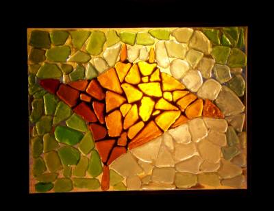 ビーチグラス絵第１作点灯