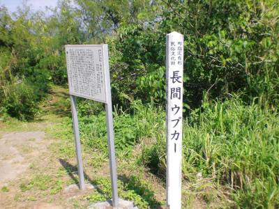 長間湧泉の標識