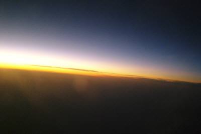 飛行機からの夕焼け２
